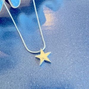 🌸 STERLING SILVER STAR & CHAIN NECKLACE